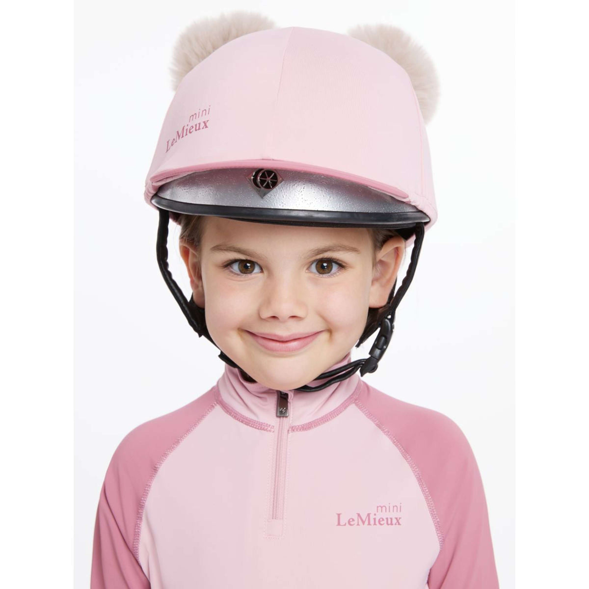 LeMieux Hat Silk Double Pom Kinder Blossom