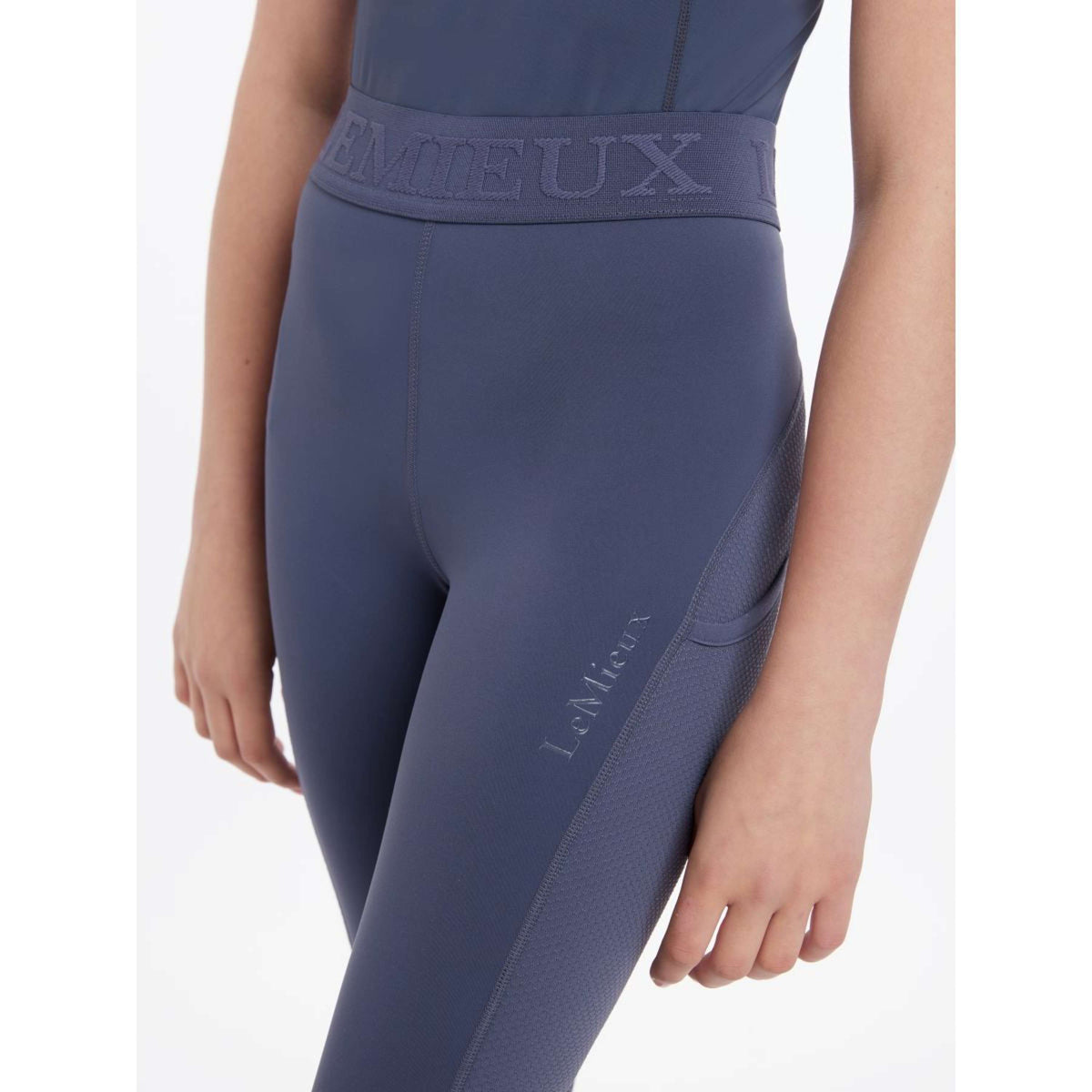 LeMieux Reitleggings Lizzie Mesh Kinder Dusk Blau