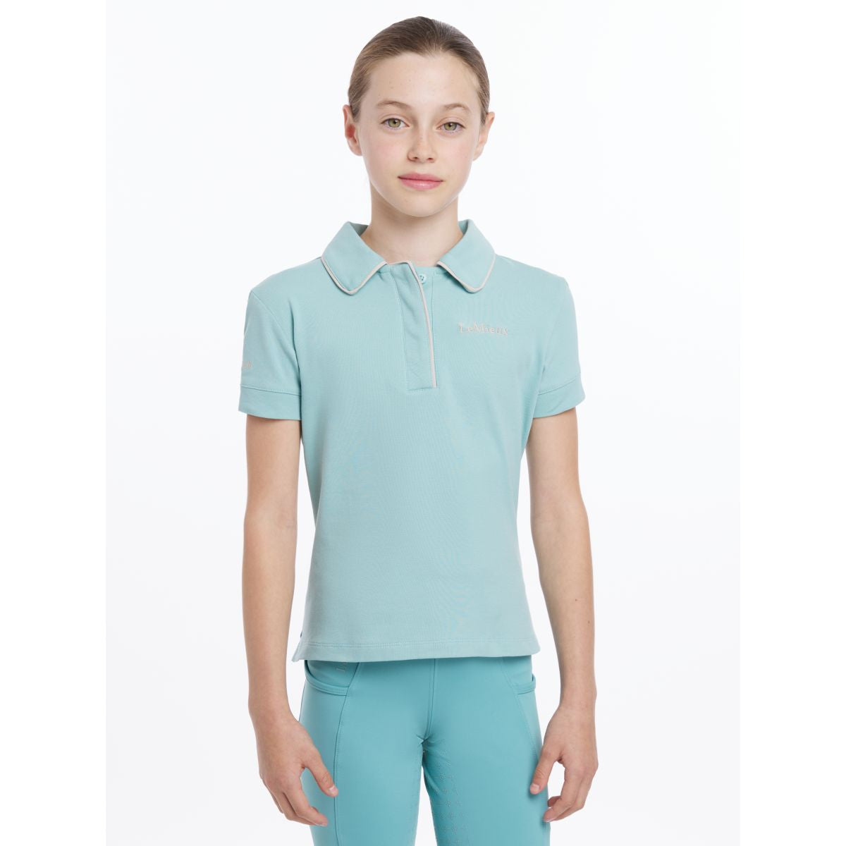 LeMieux Poloshirt SS25 Kinder Aqua