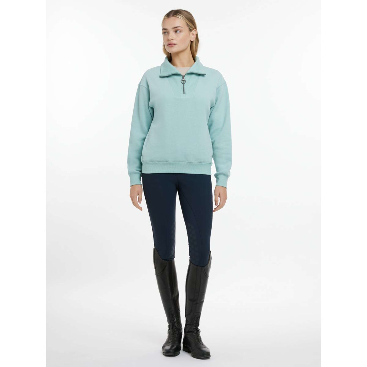 LeMieux Sweater Keira Quarter Aqua