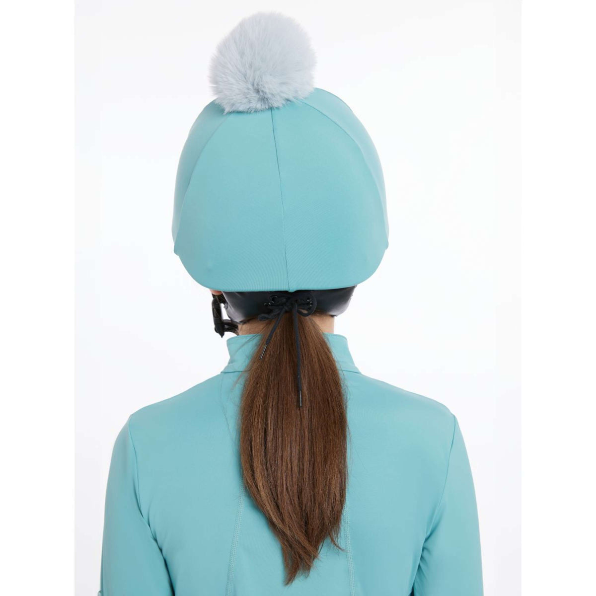 LeMieux Hat Silk Pom Lagoon/Aqua