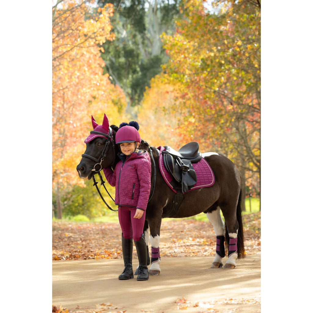 LeMieux Schabracke Suede Close Contact Square Springen Blackberry