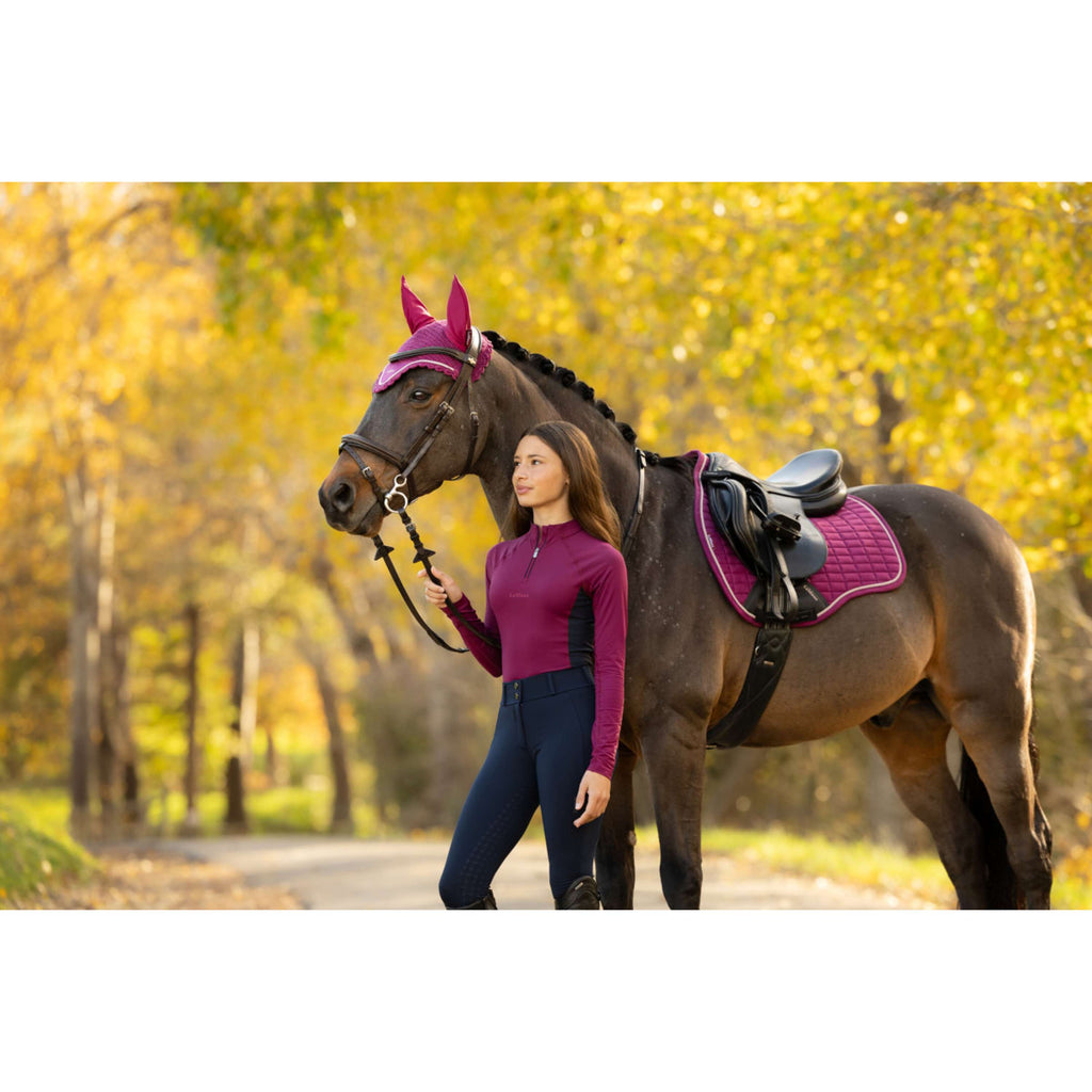 LeMieux Schabracke Suede Square Vielseitigkeit Blackberry