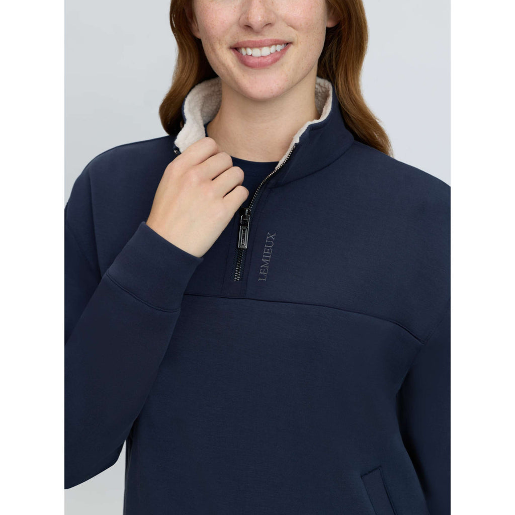 LeMieux Pullover Scarlet Quarter Zip Navy