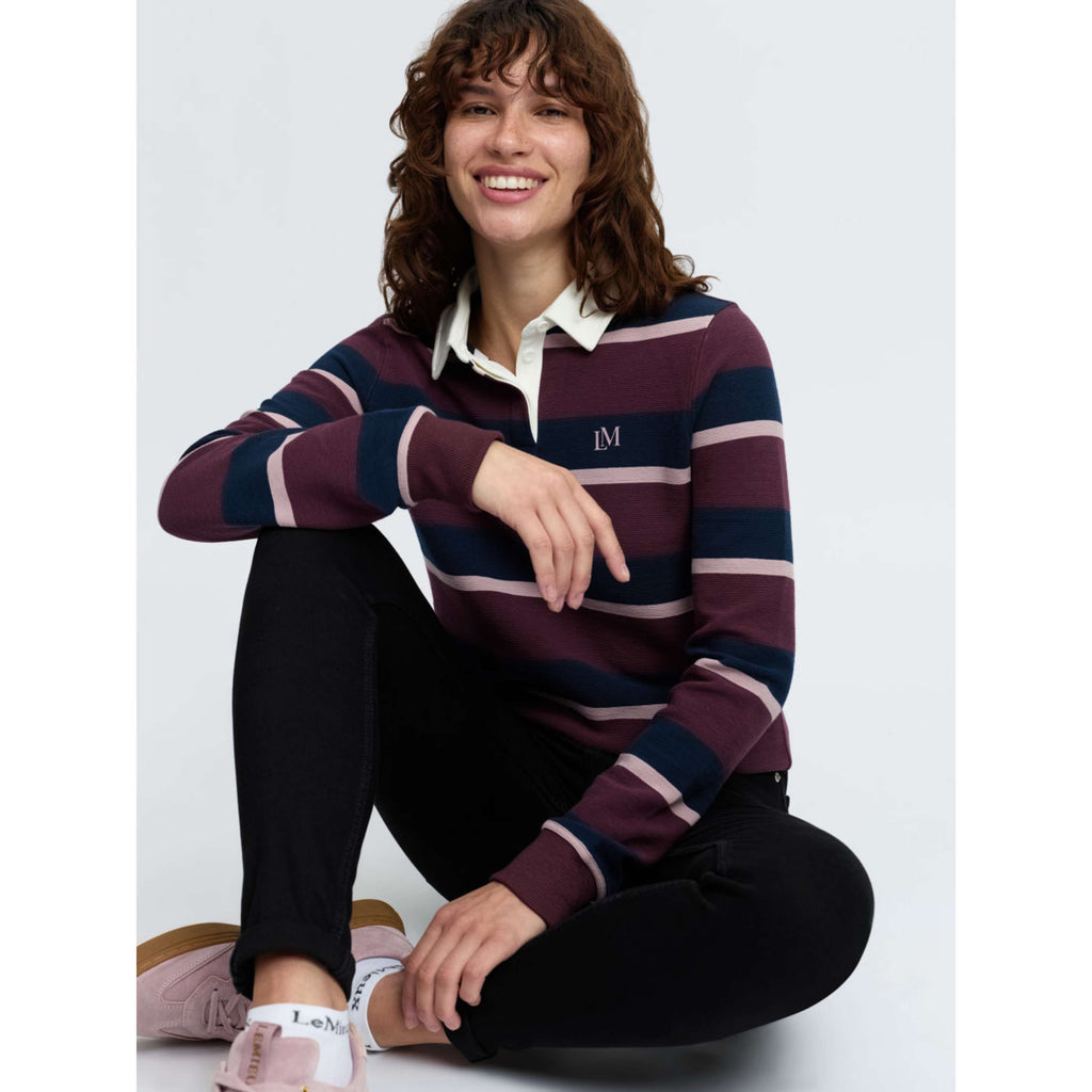 LeMieux Shirt Sloane Stripe Rugby Bramble