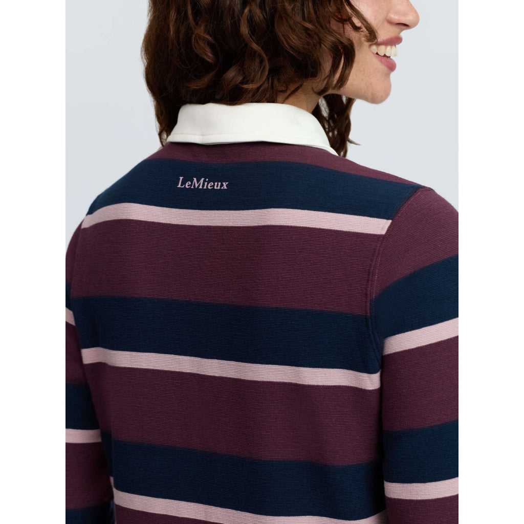 LeMieux Shirt Sloane Stripe Rugby Bramble