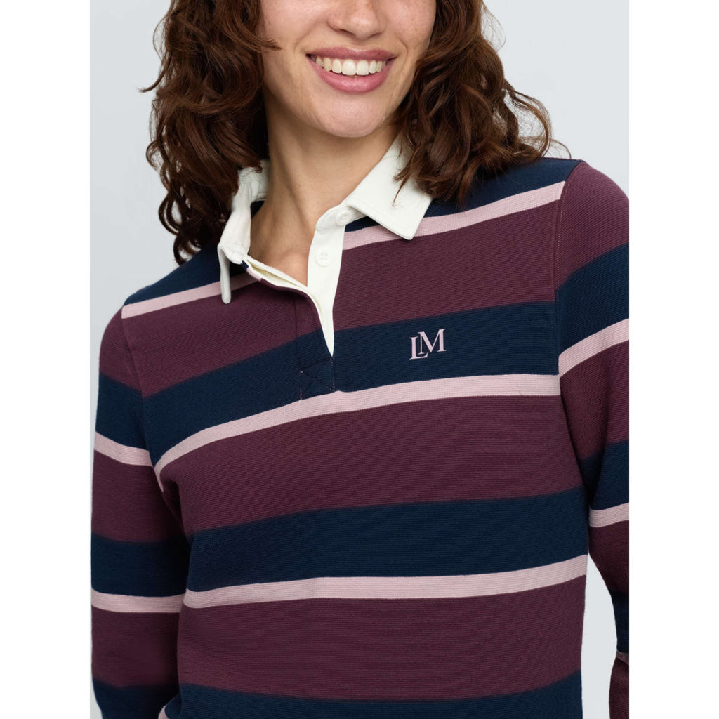 LeMieux Shirt Sloane Stripe Rugby Bramble