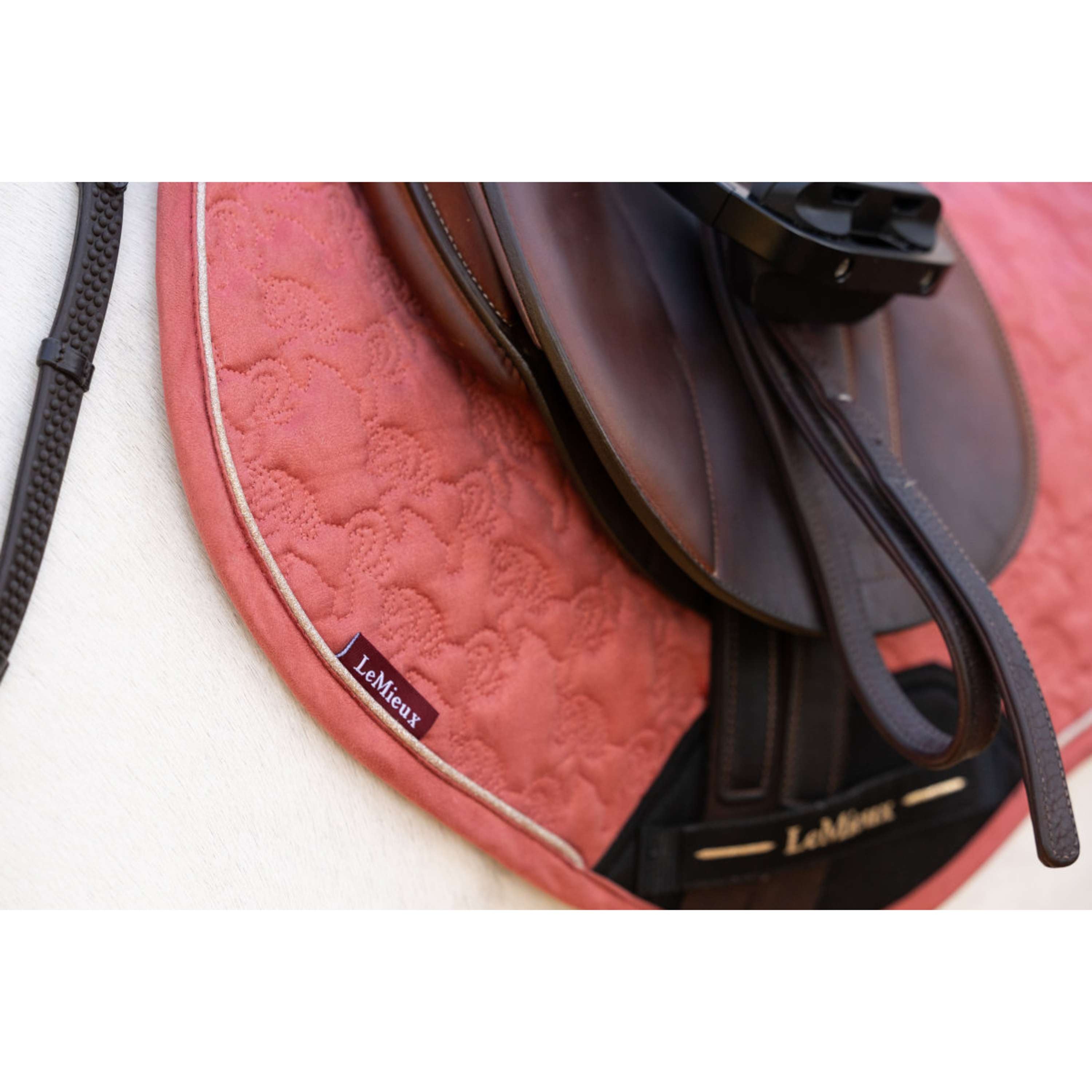 LeMieux Schabracke Suede Square Springen Spiced Earth