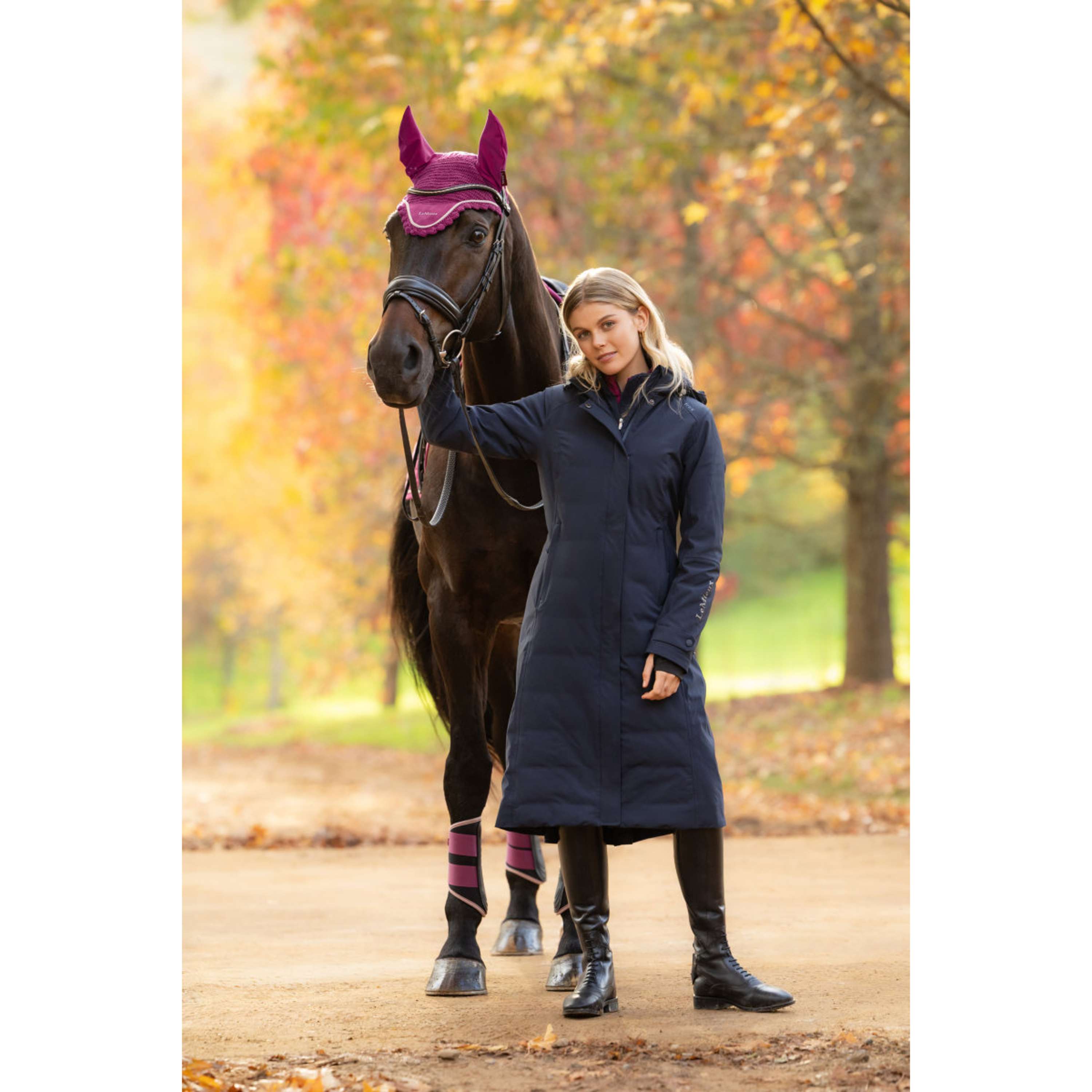 LeMieux Lange Jacke Erin Waterproof Padded Navy