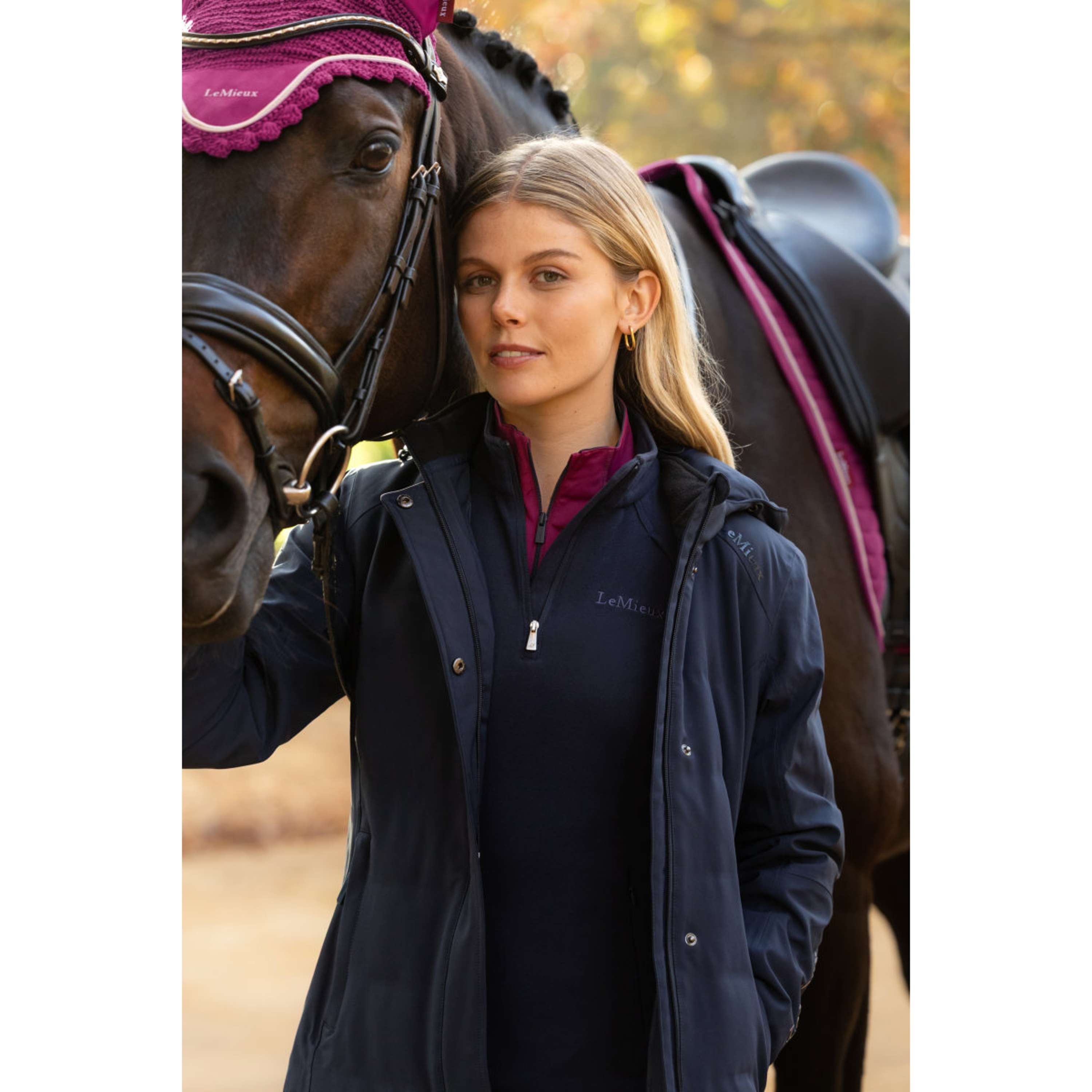 LeMieux Lange Jacke Erin Waterproof Padded Navy