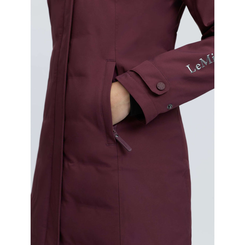 LeMieux Lange Jacke Erin Waterproof Padded Bramble