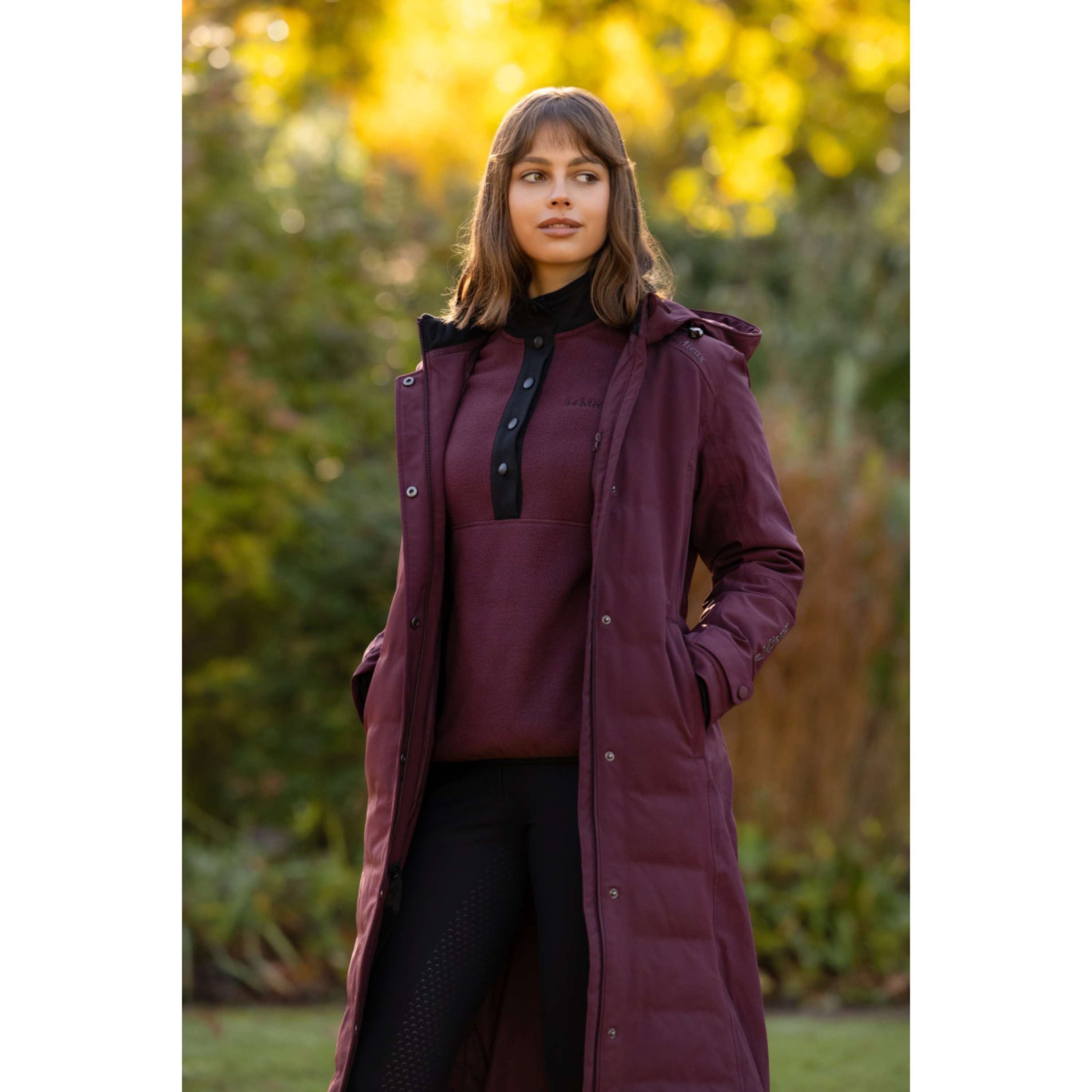 LeMieux Lange Jacke Erin Waterproof Padded Bramble