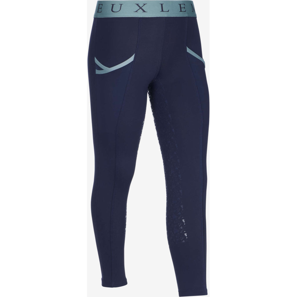 LeMieux Reitleggings Kids Full Grip Navy/Aloe