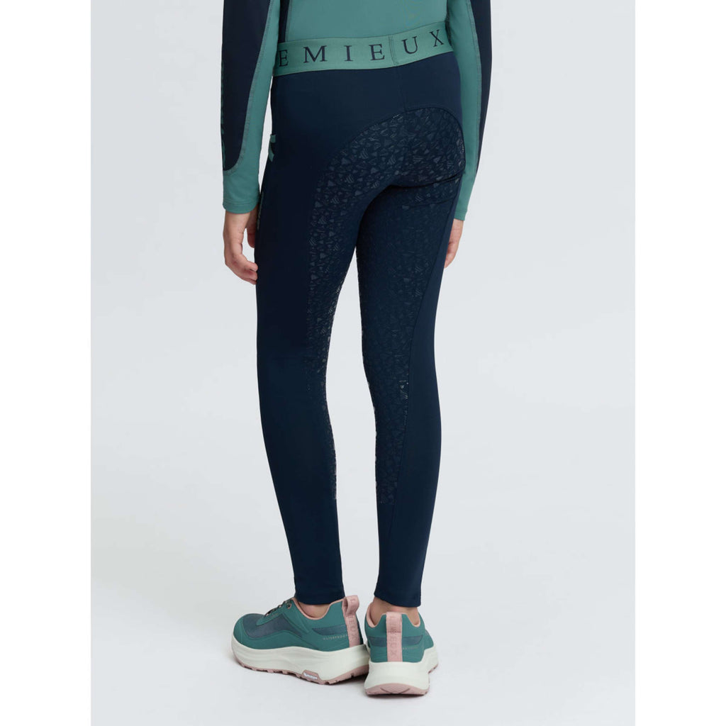 LeMieux Reitleggings Kids Full Grip Navy/Aloe
