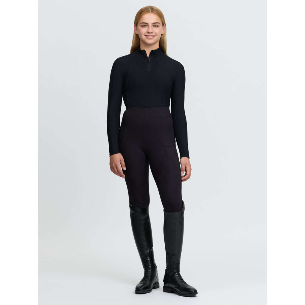 LeMieux Baselayer Raye Ribbed Kids Schwarz