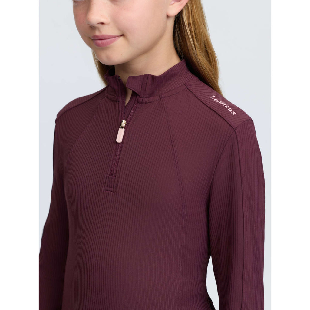 LeMieux Baselayer Raye Ribbed Kids Bramble