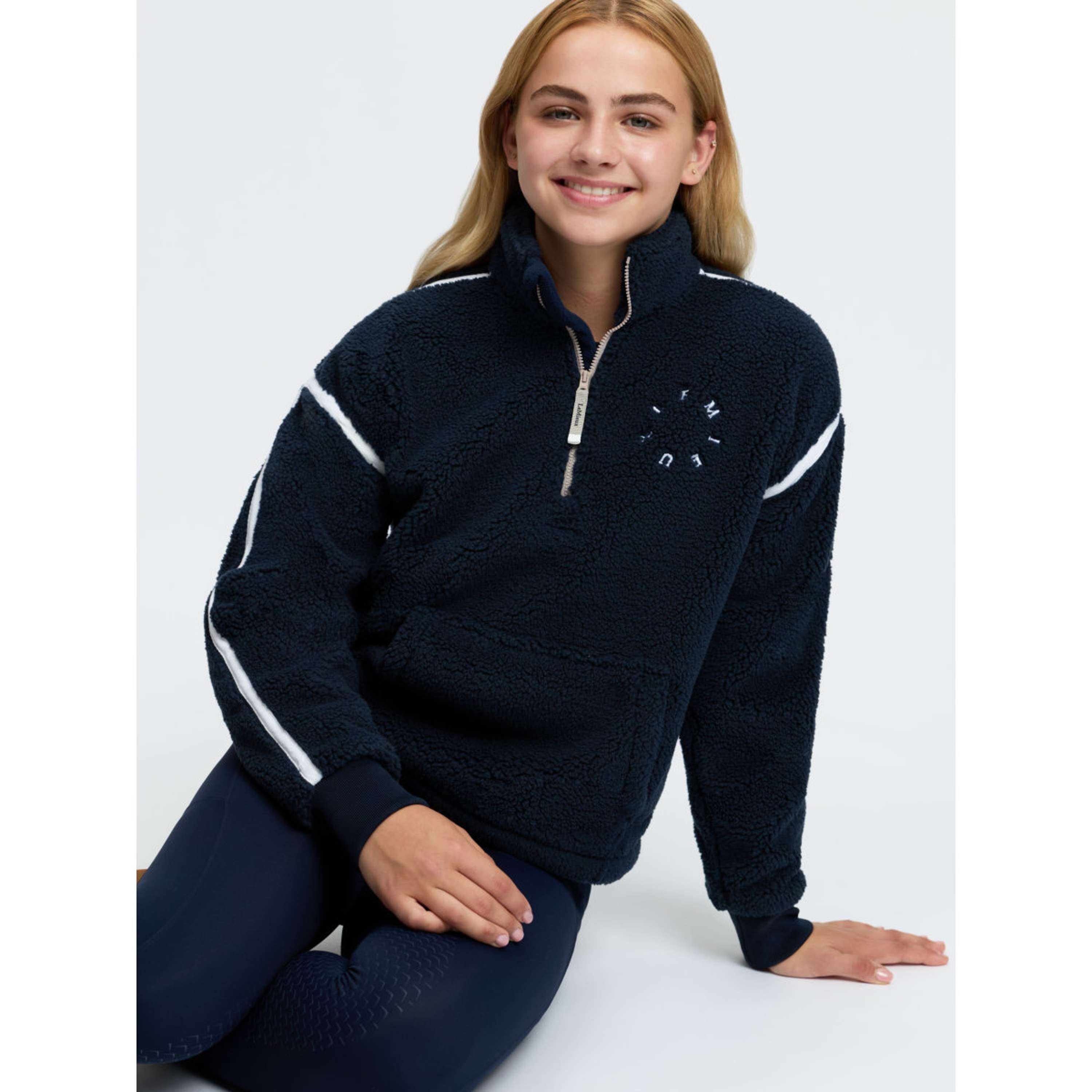 LeMieux Pullover Jody Teddy Fleece Kids Navy