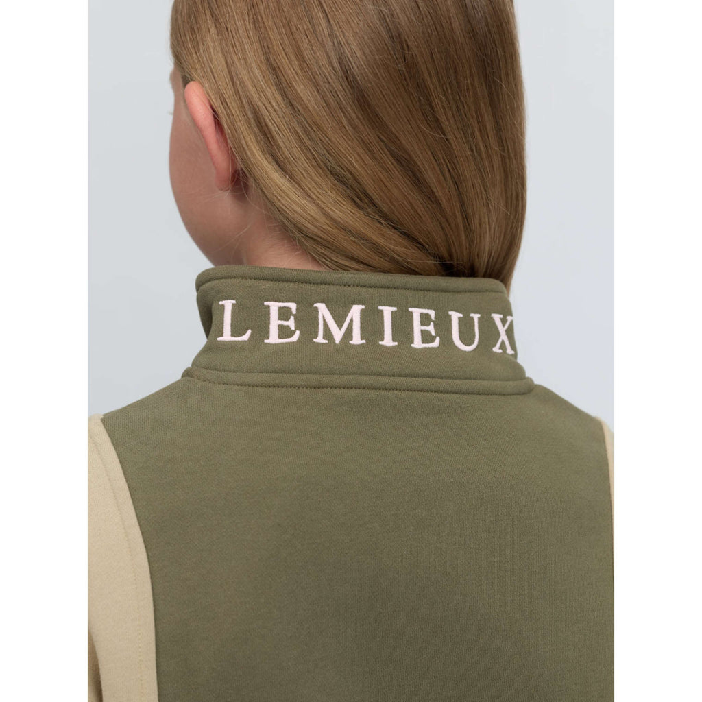 LeMieux Pullover Viola Quarter Zip Kids Willow Green