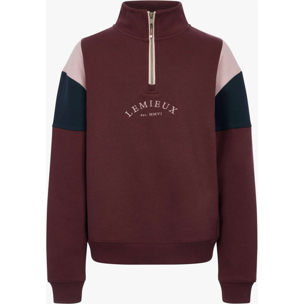 LeMieux Pullover Viola Quarter Zip Kids Bramble