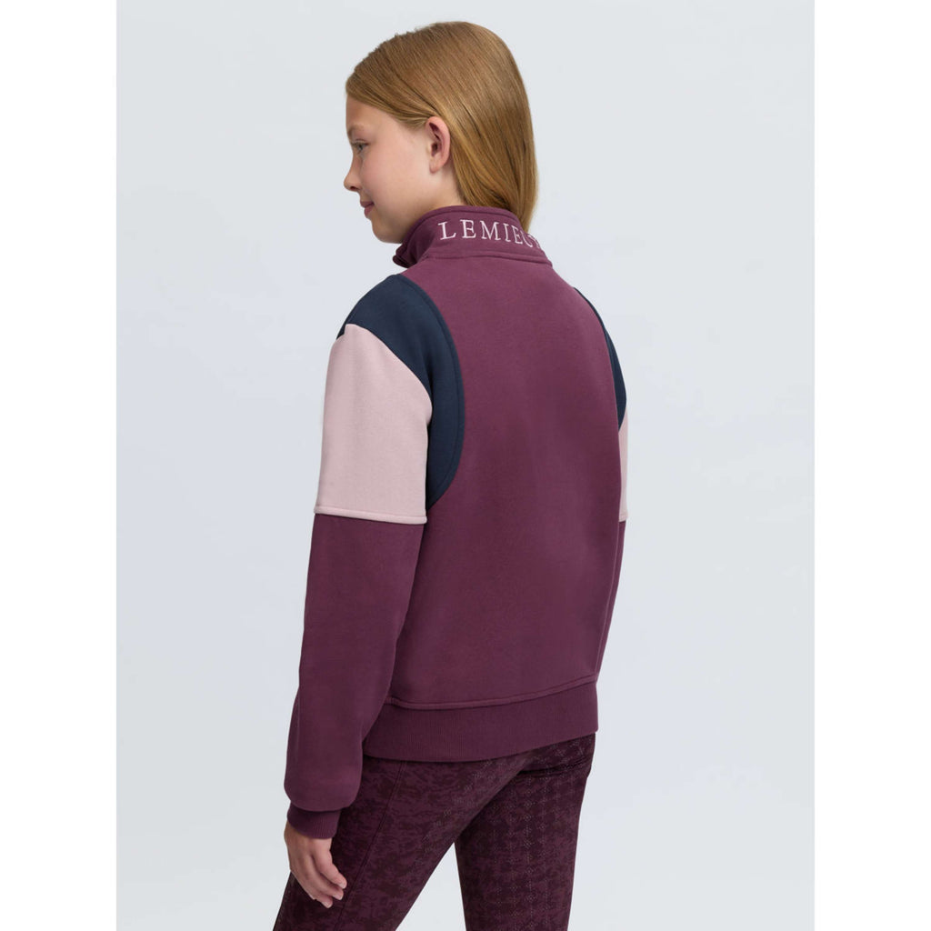 LeMieux Pullover Viola Quarter Zip Kids Bramble