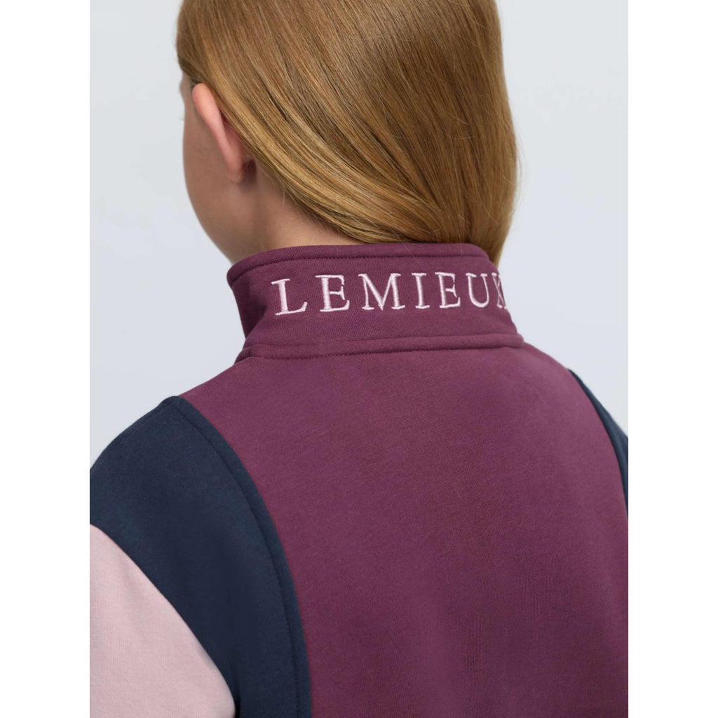 LeMieux Pullover Viola Quarter Zip Kids Bramble