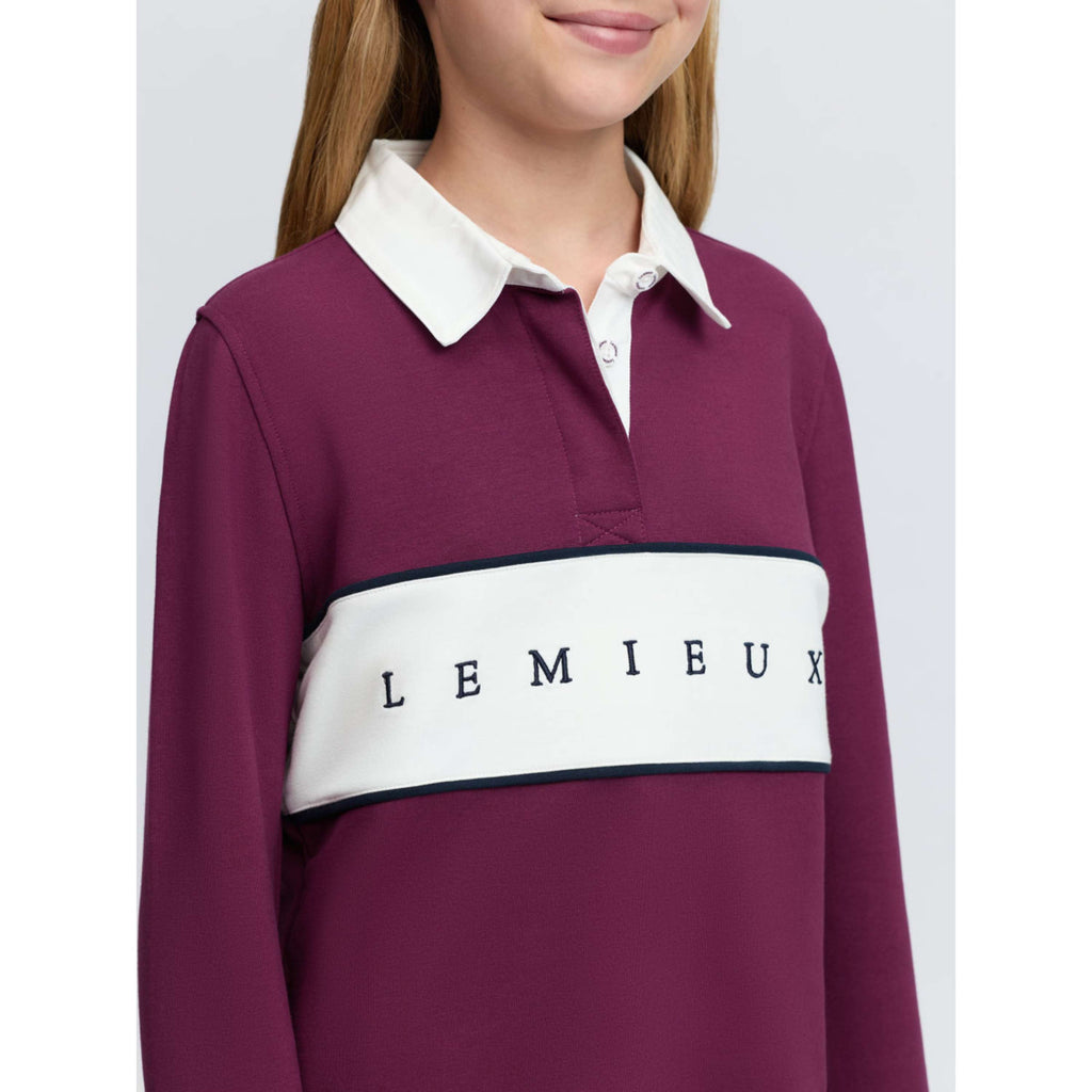 LeMieux Shirt Riley Rugby Kids Lange Ärmel Blackberry