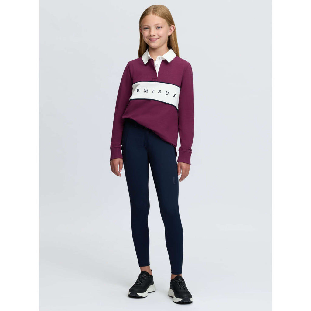 LeMieux Shirt Riley Rugby Kids Lange Ärmel Blackberry