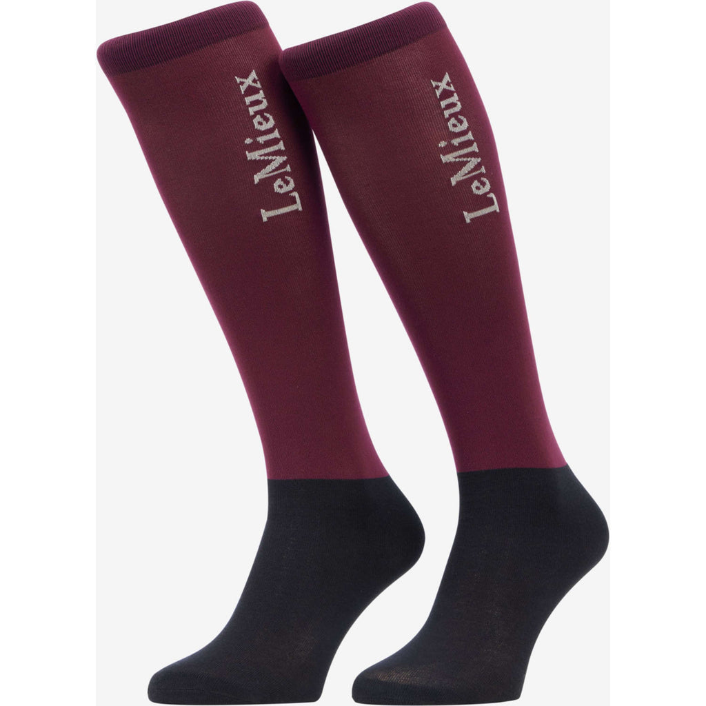 LeMieux Reitsocken Competition 2-pack Blackberry
