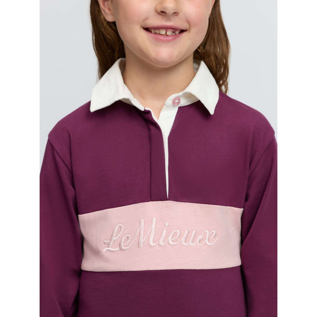 LeMieux Shirt Roman Rugby Kids Blackberry