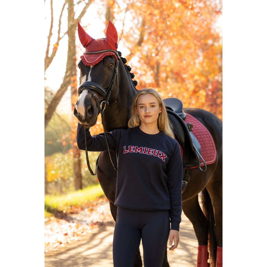 LeMieux Pullover Vida Varsity Crew Neck Navy