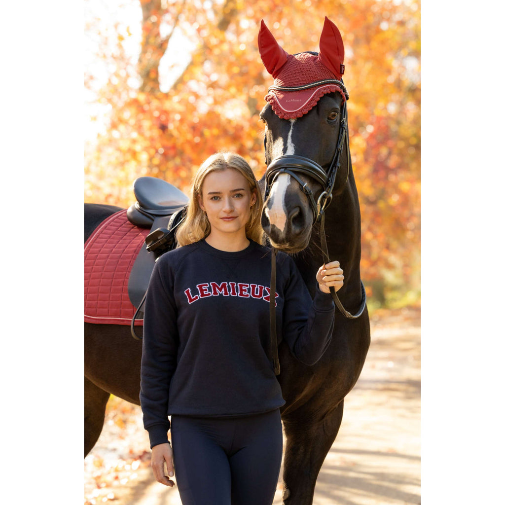 LeMieux Pullover Vida Varsity Crew Neck Navy