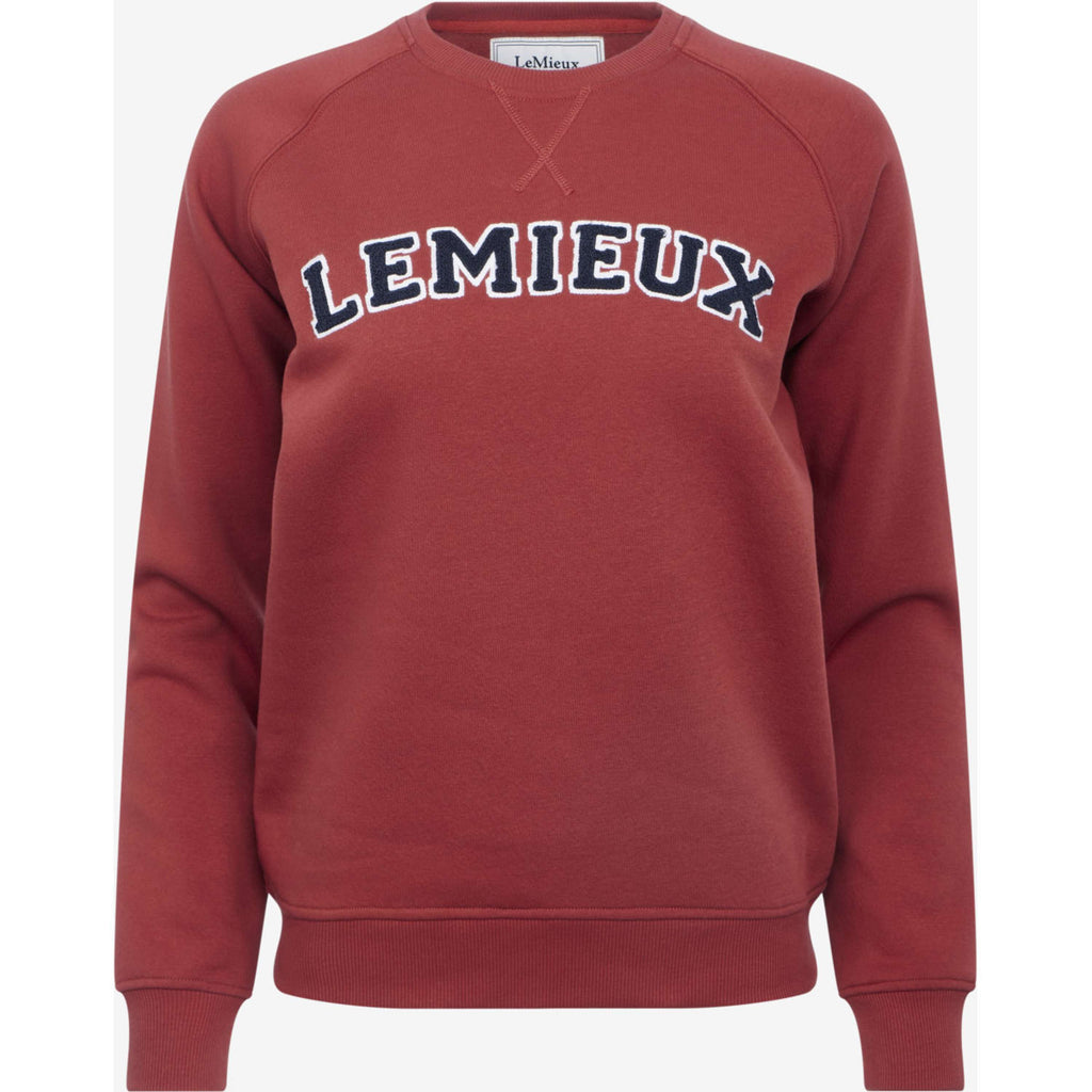 LeMieux Pullover Vida Varsity Crew Neck Russet
