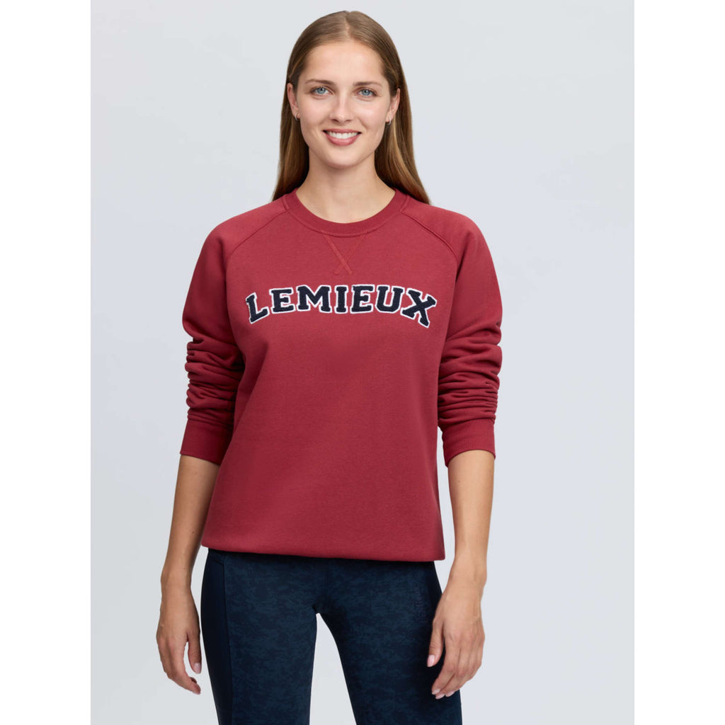 LeMieux Pullover Vida Varsity Crew Neck Russet