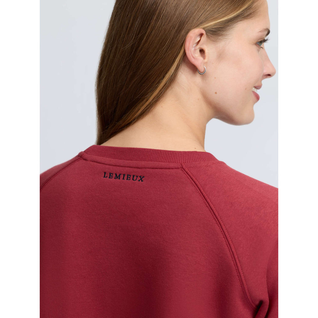 LeMieux Pullover Vida Varsity Crew Neck Russet