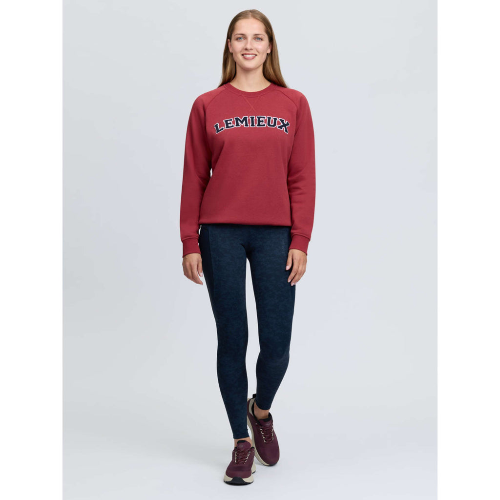 LeMieux Pullover Vida Varsity Crew Neck Russet