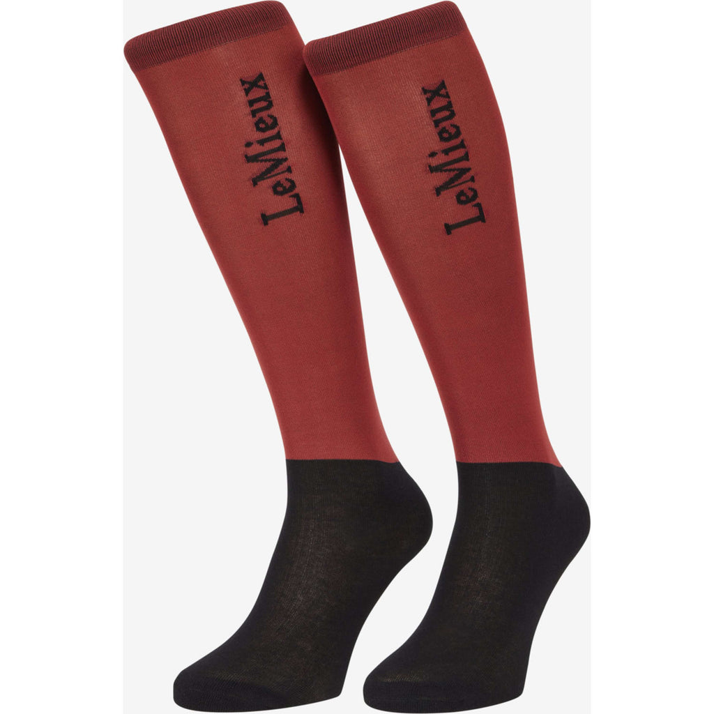 LeMieux Reitsocken Competition 2-pack Russet