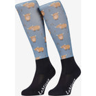 LeMieux Reitsocken Footsie Highland Cow/Aloe