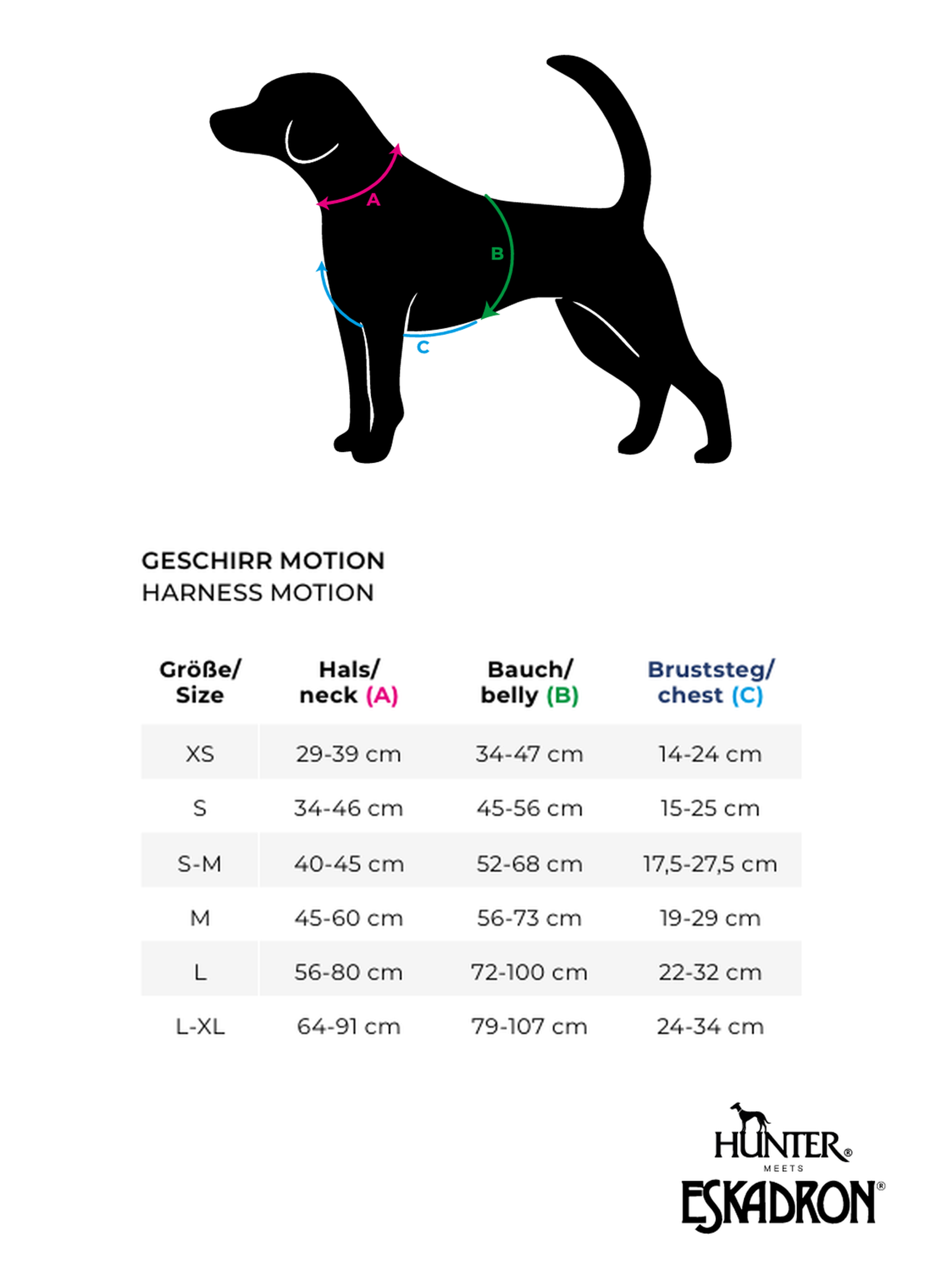 Hunter x Eskadron Hundegeschirr Motion Reflect Anthrazit