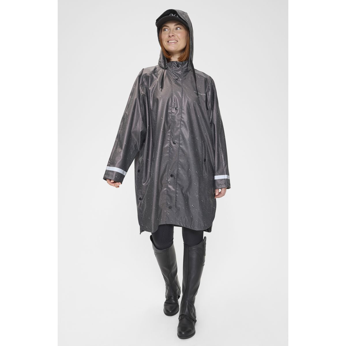 Mountain Horse Rainponcho Drizzle Rain Schwarz