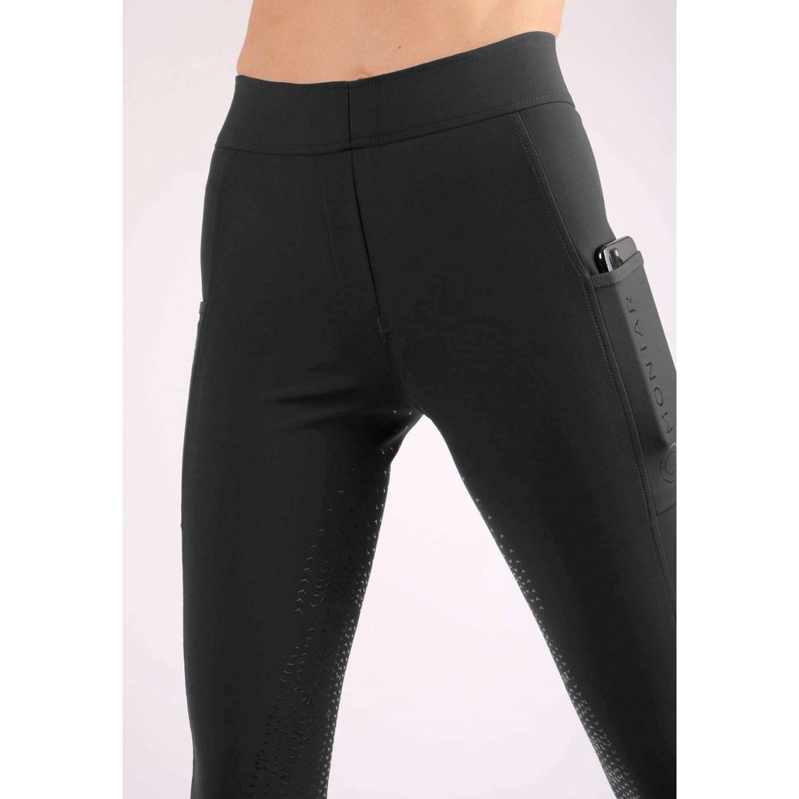 Montar Reitleggings Kinsley Full Grip Schwarz