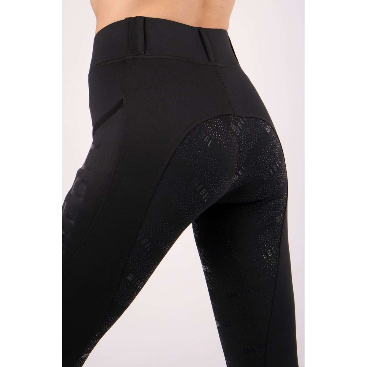 Montar Reitleggings Pull On Classic Thigh Pocket Full Grip Schwarz