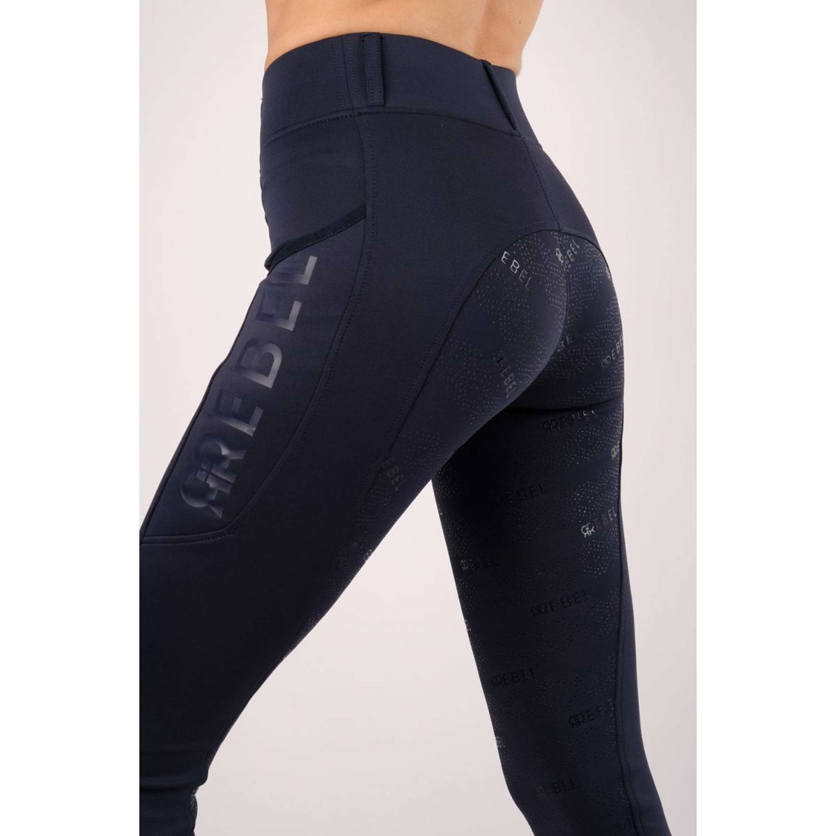 Montar Reitleggings Pull On Classic Thigh Pocket Full Grip Navy