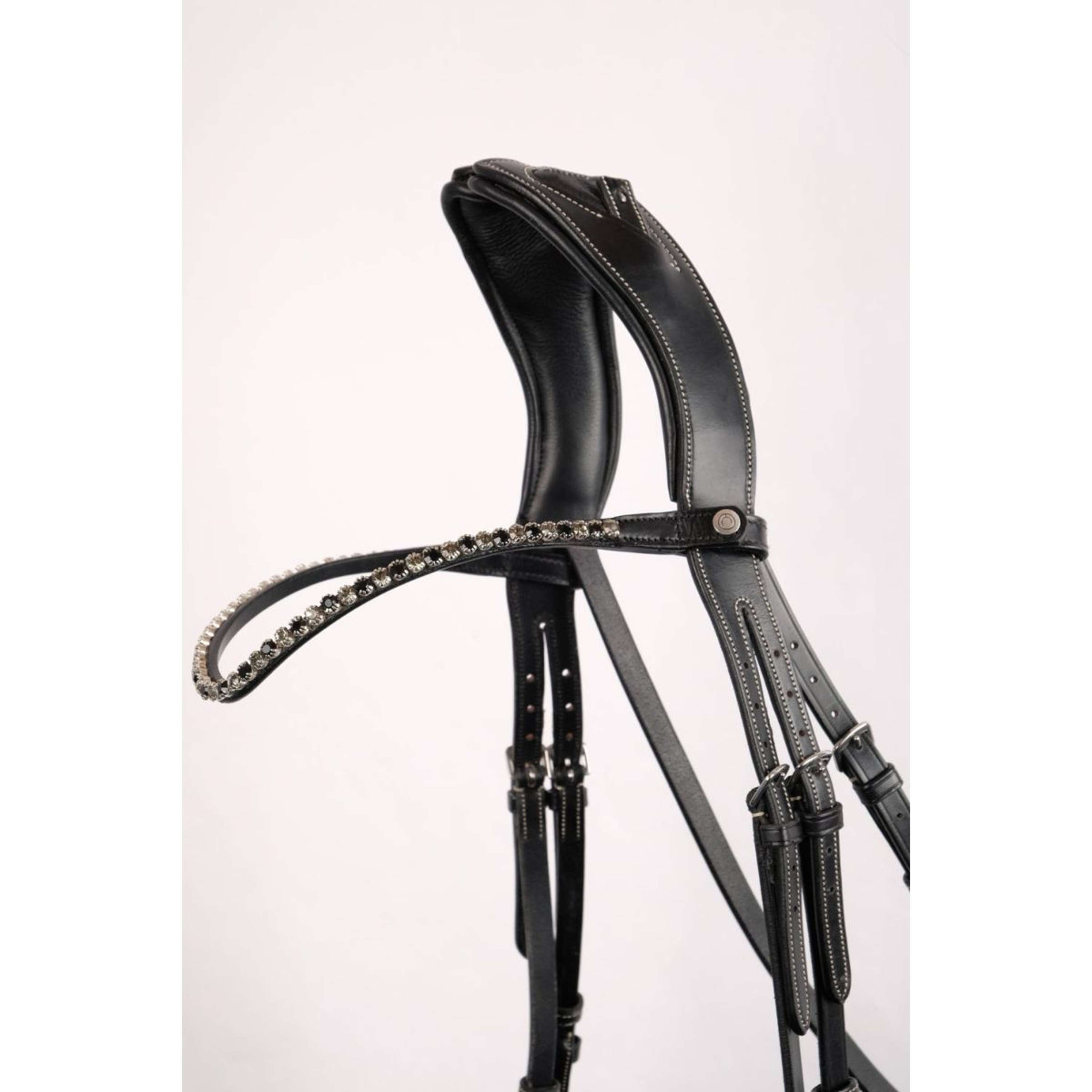 Montar Stirnriemen Fair Crystal Curved Schwarz Montar Stirnriemen Fair Crystal Curved Schwarz