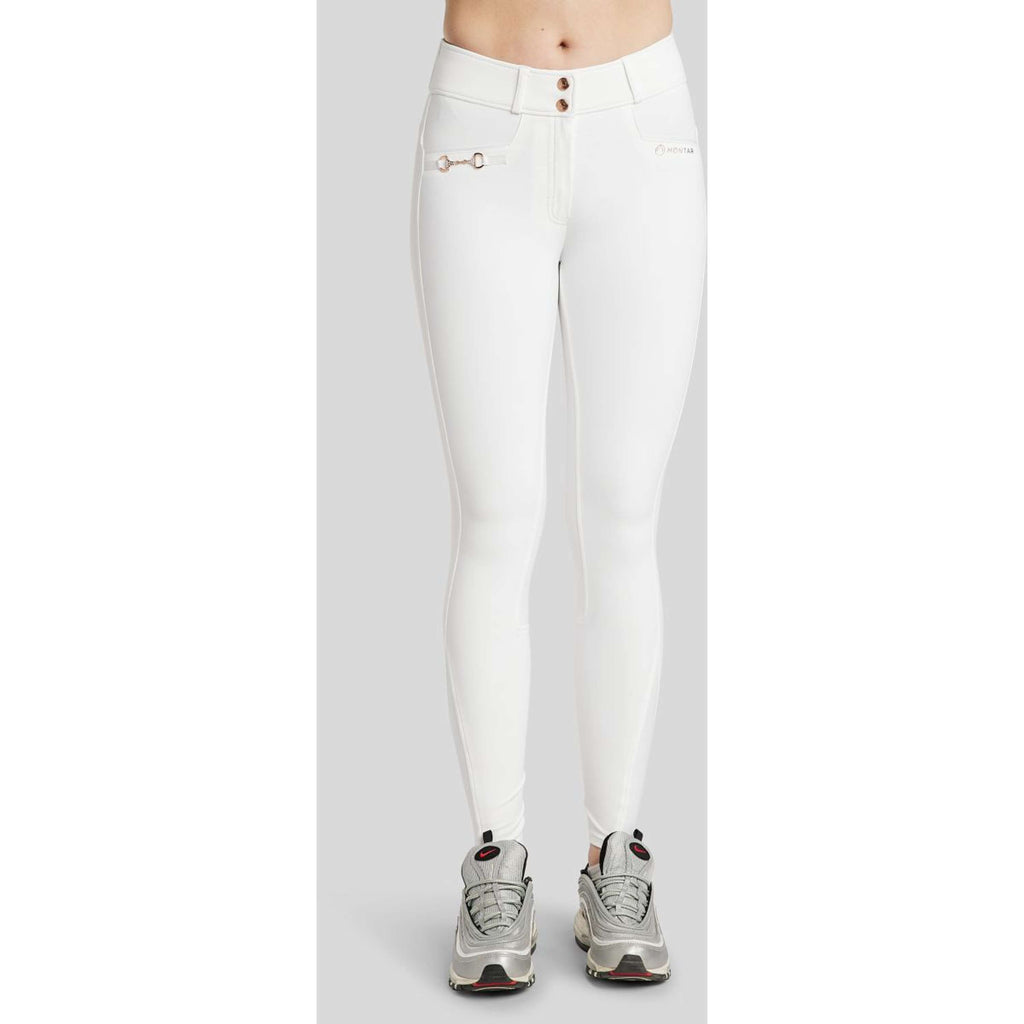 Montar Reithose Molly Rosegold Highwaist Full Grip Weiß