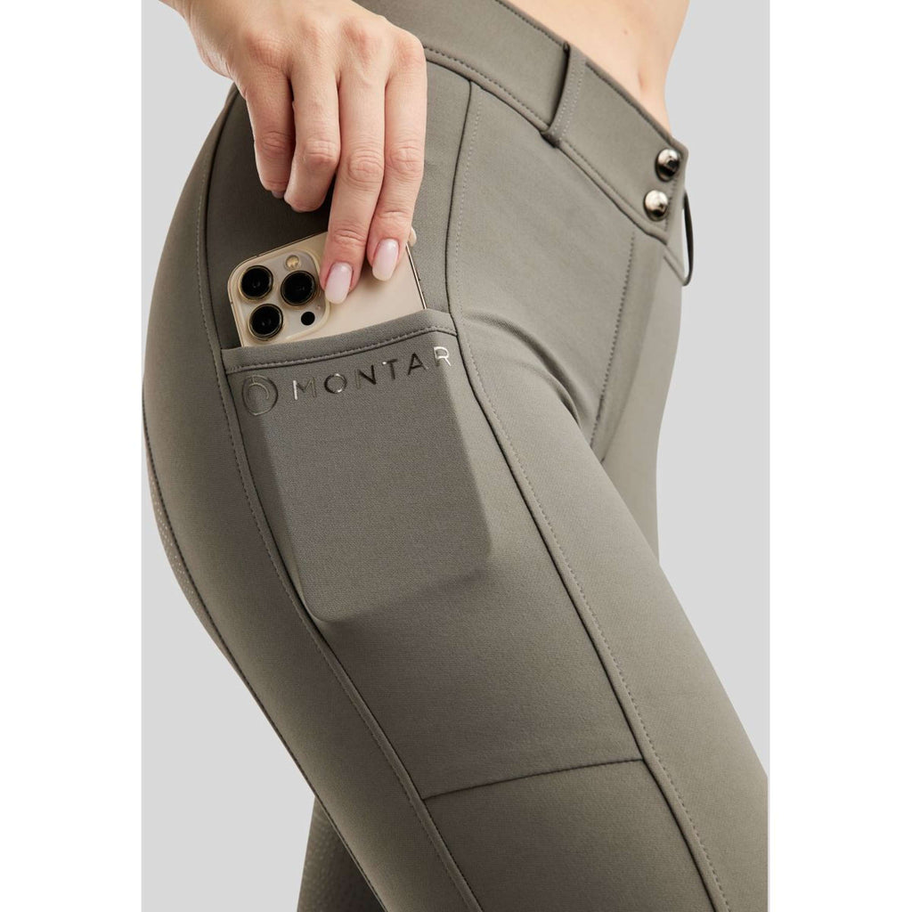 Montar Reithose Megan Full Grip Grau