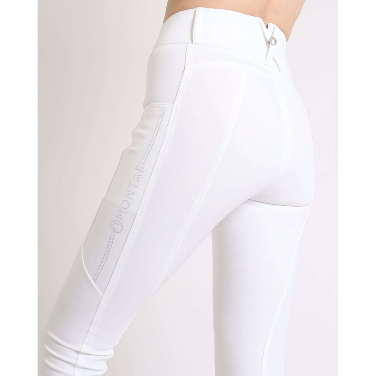 Montar Reitleggings MoAviana Crystal Full Grip Weiß