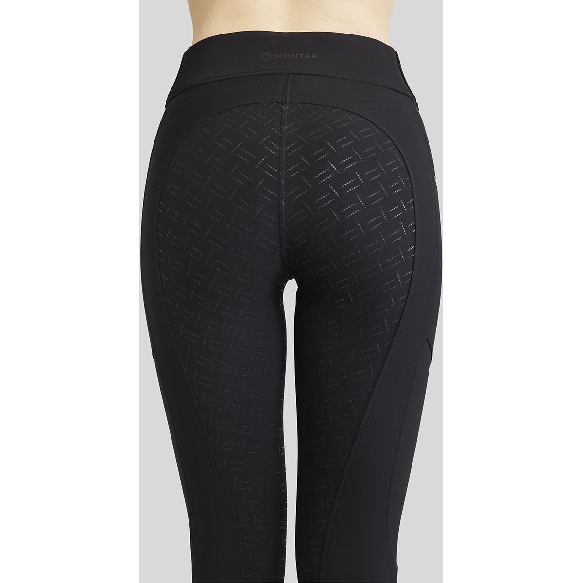 Montar Reitleggings MoRosie Pintucks Crystals Full Grip Schwarz