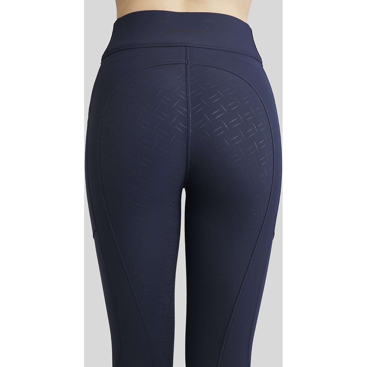 Montar Reitleggings MoRosie Pintucks Crystals Full Grip Dark Navy