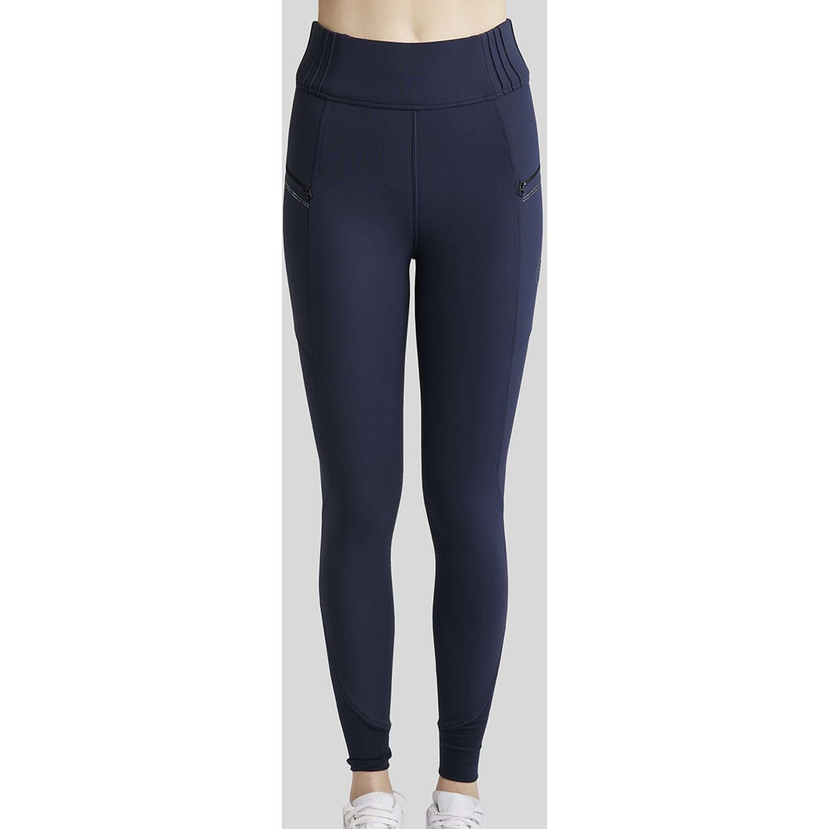 Montar Reitleggings MoRosie Pintucks Crystals Full Grip Dark Navy