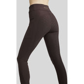 Montar Reitleggings MoRosie Pintucks Crystals Full Grip Braun